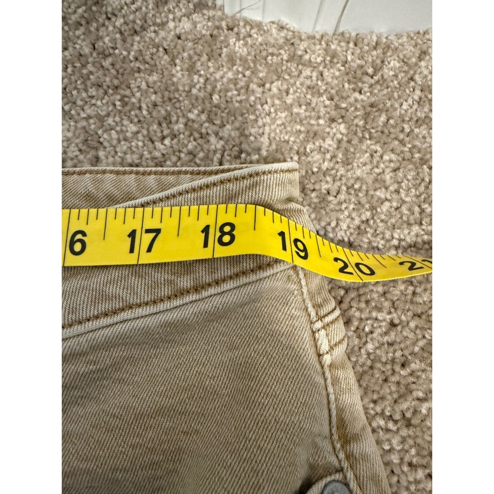 American Eagle Barrel Jeans Women 16 Tan Excellent High Rise Relaxed Khaki Boho - Picture 8 of 9